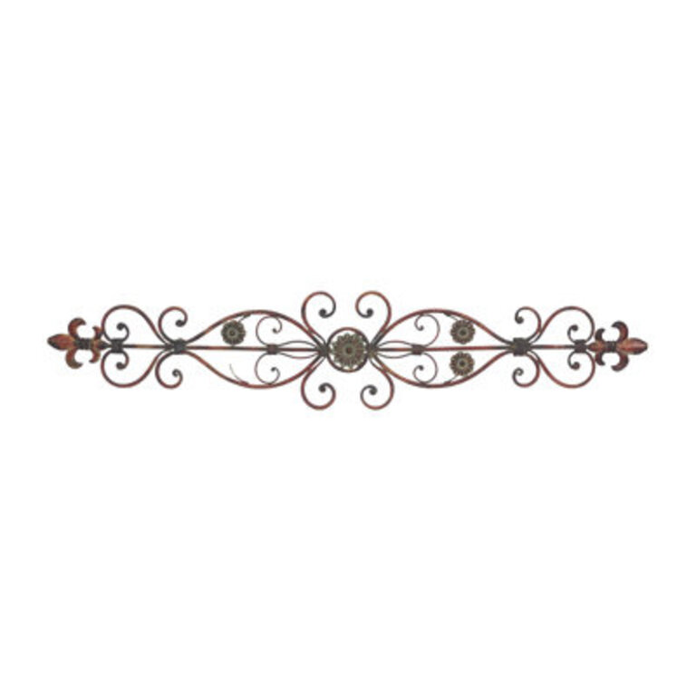 Patil 54 x 11 Brown Metal Rustic Wall Decor