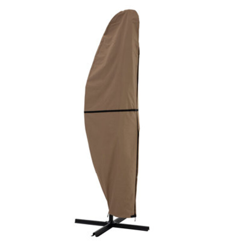 Offset Outdoor Umbrella Cover - Heavy-Duty Waterproof Protection for Banana Frame Umbrellas Color: Tan