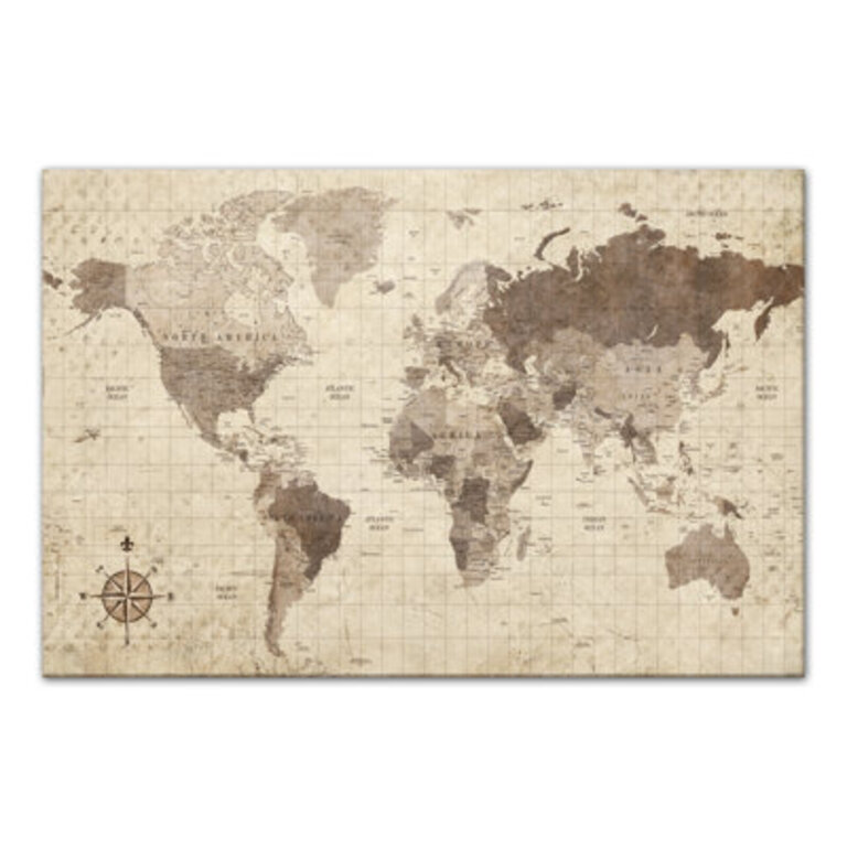 Distressed World Map
