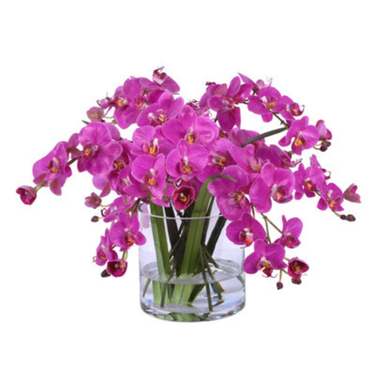 Faux Silk Orchid Arrangement in Vase