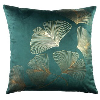 Gold Ginkgo Square Pillow Cover