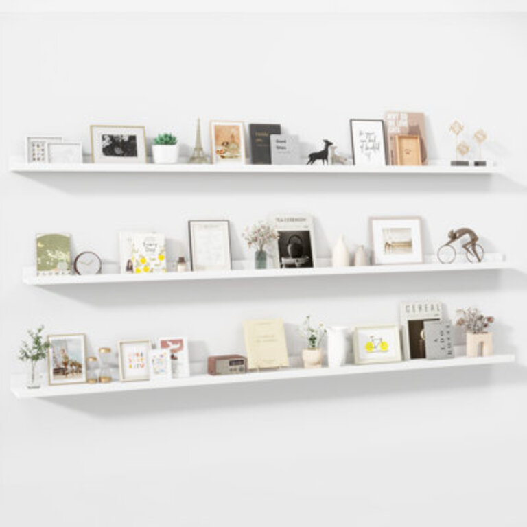 Wall-Mounted Floating Shelves for Bedroom Living Room