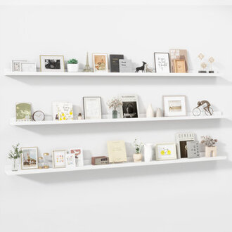 Wall-Mounted Floating Shelves for Bedroom Living Room