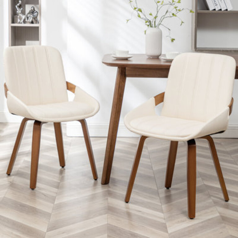 Modern Upholstered Faux Leather Dining Chairs