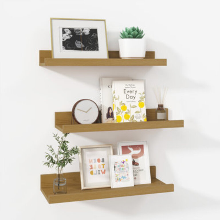 Wall-Mounted Floating Shelves for Bedroom Living Room