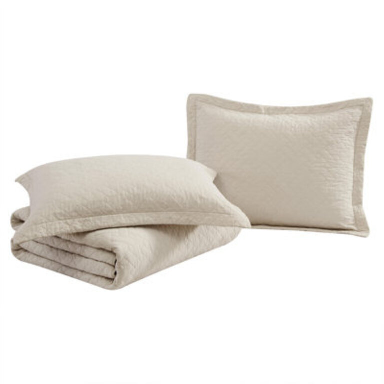 Tommy Bahama Raffia Solid Cotton Reversible Quilt Set