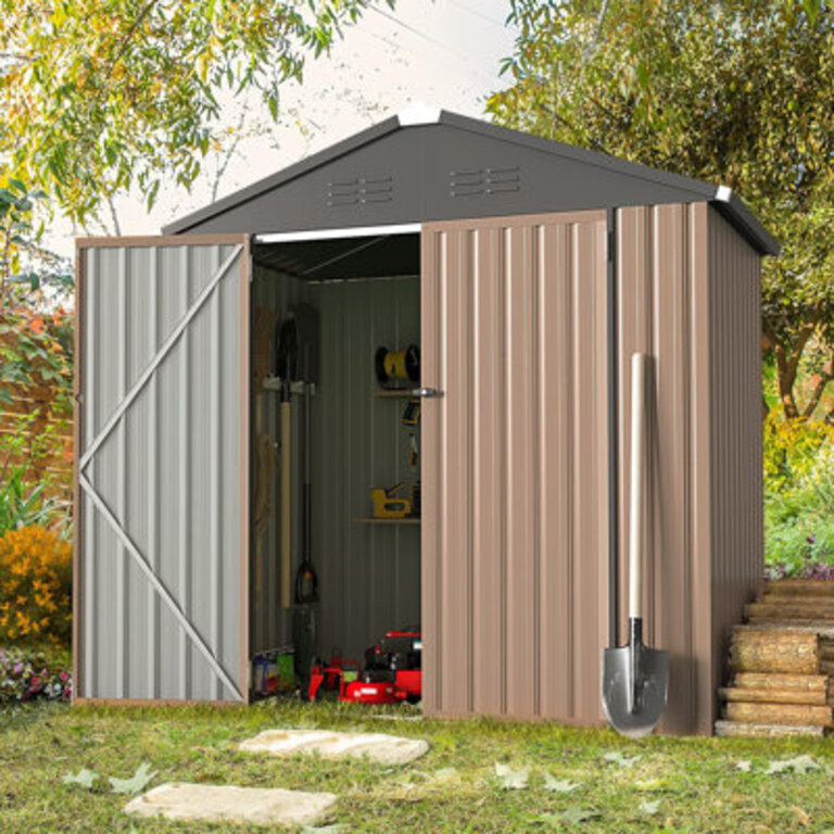 6 ft W x 4 ft D Metal Storage Shed