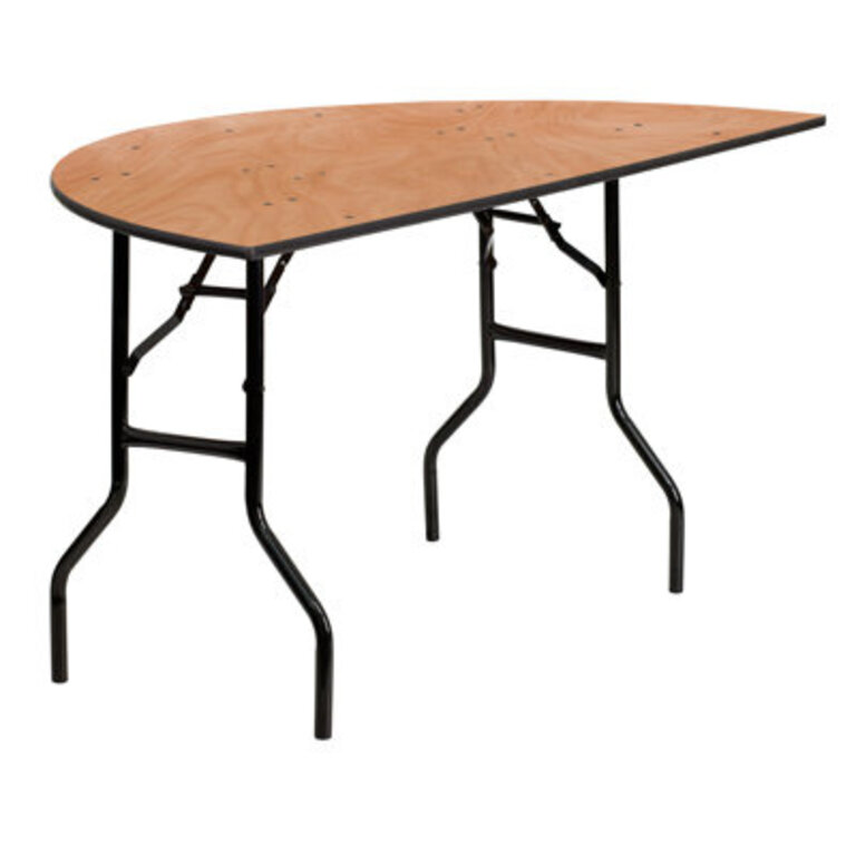 Wofford 60 Half-Round Wooden Folding Event Table