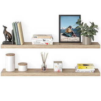 Miami Floating Shelves Set with Invisible Wall Mount Brackets
