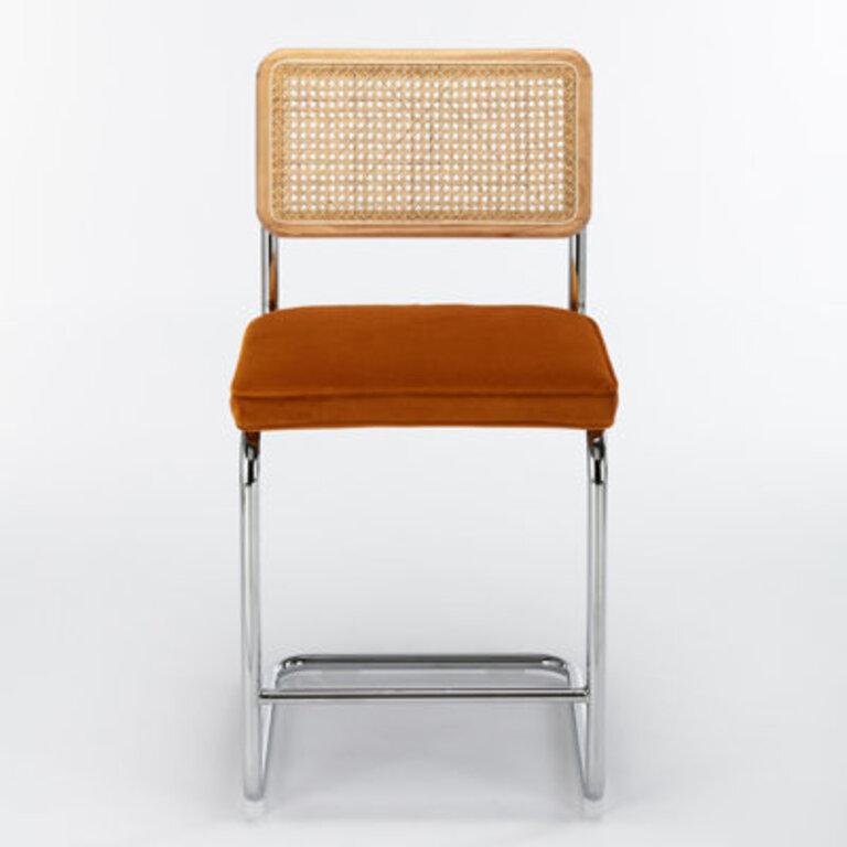 Set of 2 Walsh Velvet Bar  Counter Stools