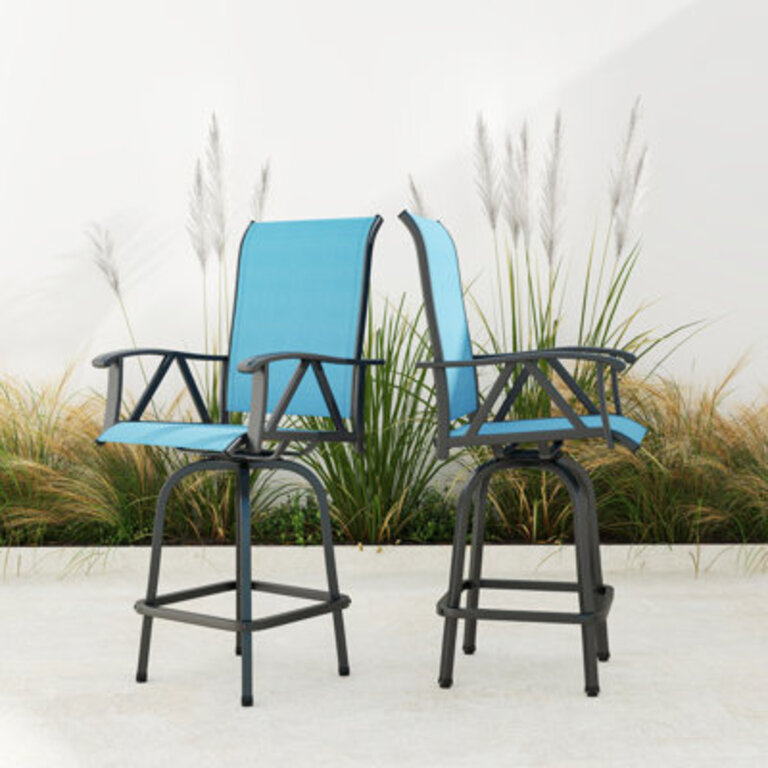 Arkayla 236W PVC-coated polyester Swivel Patio Counter Stools