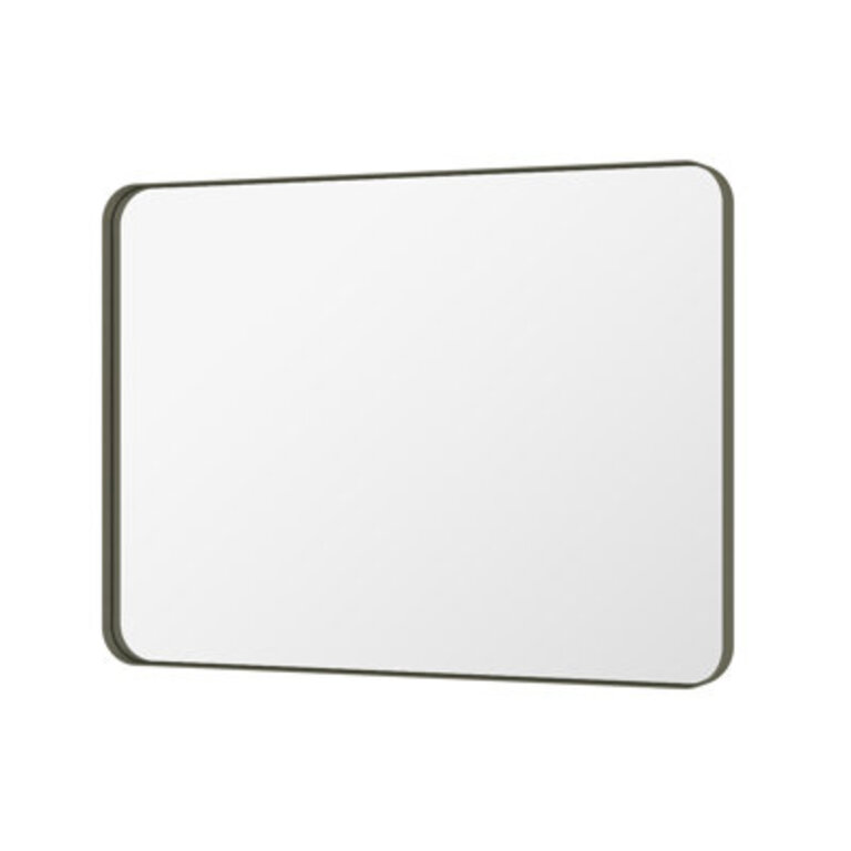 Lesamuel Filleted Corner Wall Mounted Bathroom and Vanity Mirror With Aluminum Frame