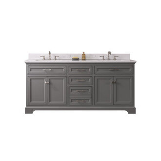 Currahee 72 Free-standing Double Bathroom Vanity with Engineered Stone Vanity Top