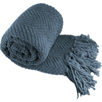 Tweed Knitted Throw Blanket