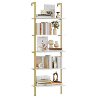 Cayden-James 726 H x 236 W Iron 5-Tier Etagere Bookcase