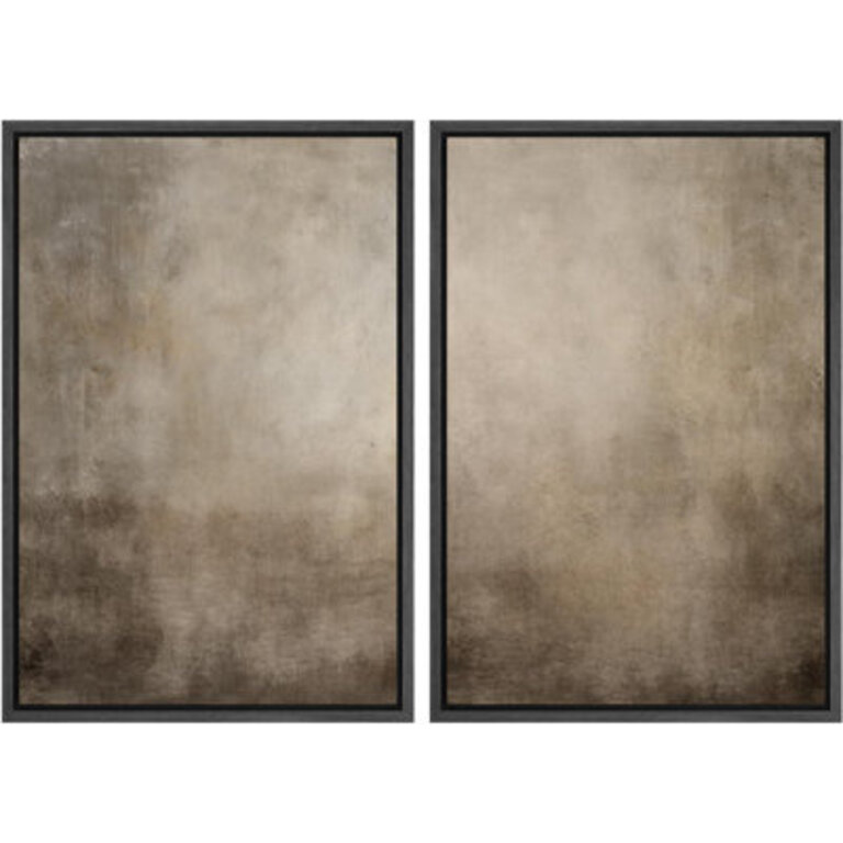 Abstract Landscape  Monochromatic Gradient Abstract Minimalist Gray  2 - Pieces