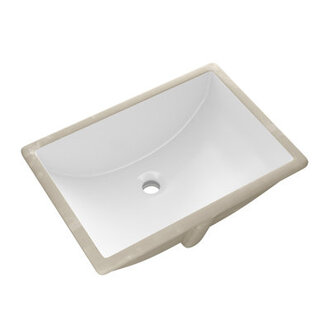 Denbigh 21 W x 15 D Vitreous China Rectangular Undermount Bathroom Sink with Overflow