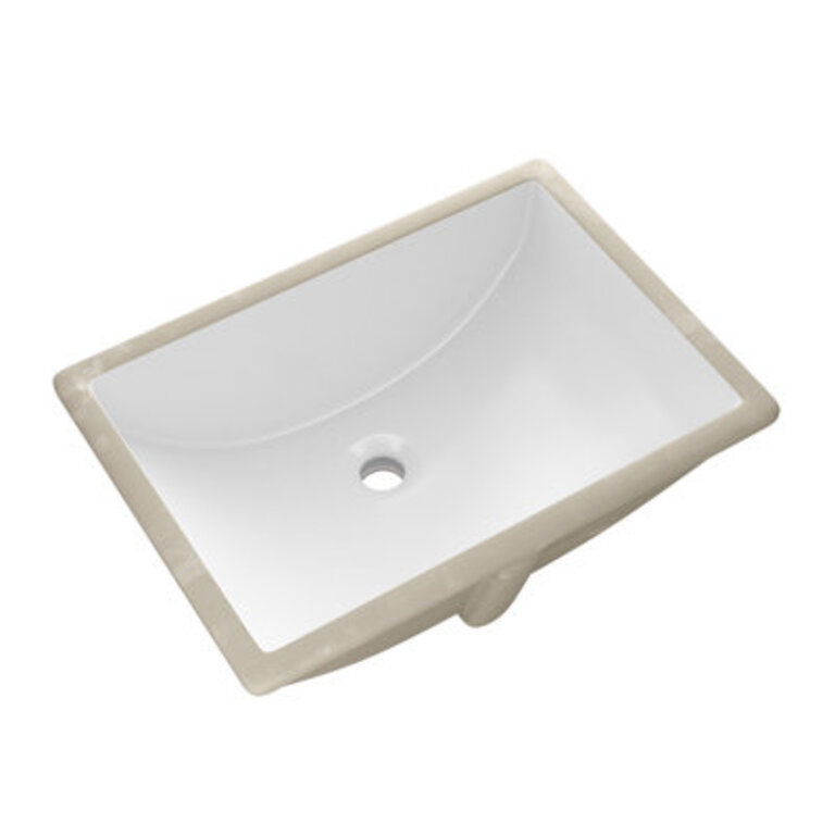 Denbigh 21 W x 15 D Vitreous China Rectangular Undermount Bathroom Sink with Overflow