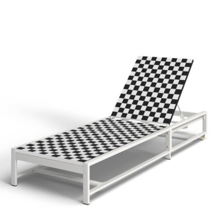 Bosley Outdoor Metal Chaise Lounge