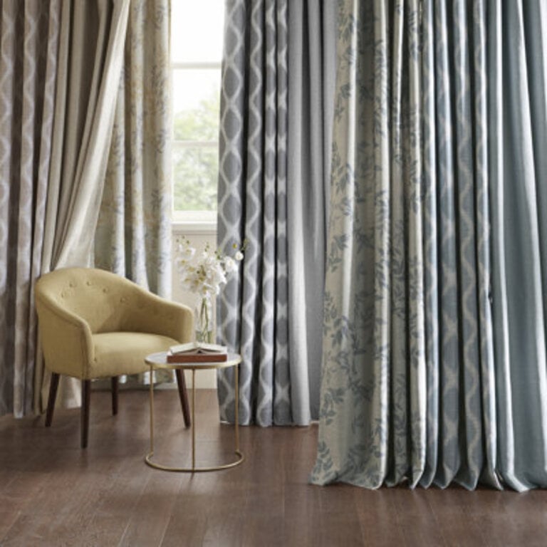 Blakesly Printed Ikat Blackout Single Curtain Panel