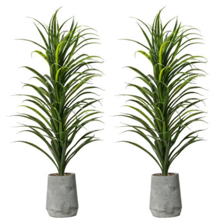 56 Artificial Faux Yucca Foliage Spider Plant in Planter