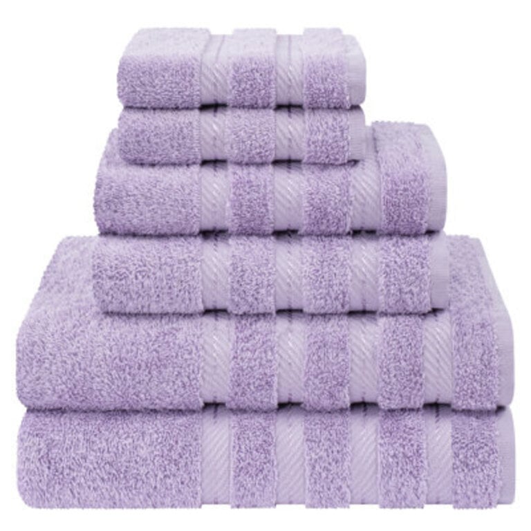 100 Cotton Premium Turkish Bath Towel Set 6 Piece Super Soft and Absorbent Darcelle Collection