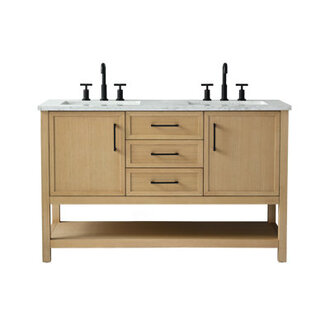 Stratford 54 Double Bathroom Vanity with Engineered Stone Top