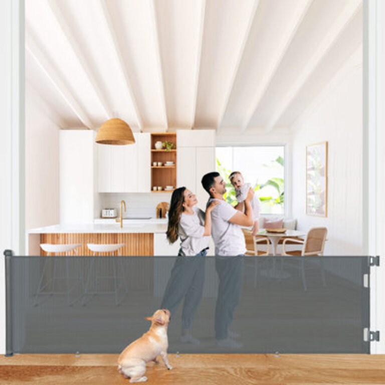 118 Retractable Baby Safety Gates Extra Wide Extra Long Pet Dog Gates for House Stairs Doorways