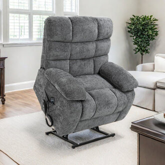 41 W Oversize Dual Motor Power Lift Recliner With Heat And Massage Infinite Position