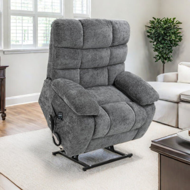 41 W Oversize Dual Motor Power Lift Recliner With Heat And Massage Infinite Position