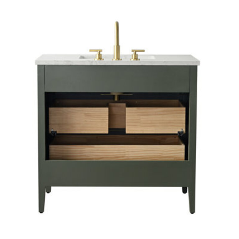 Bilroy 36 Single Bathroom Vanity with Engineered Stone Top