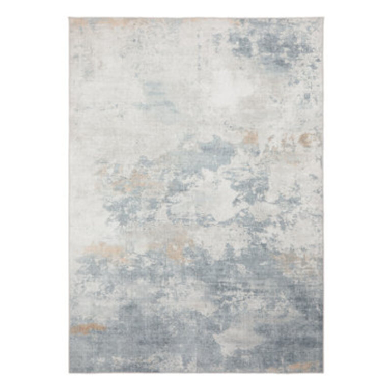 Hyacinthie Modern Blue Abstract Machine Washable Area Rug with Non-Slip Backing for High Traffic Area Living Room Bed Room Kitchen Hallway Runner Entryway Rug