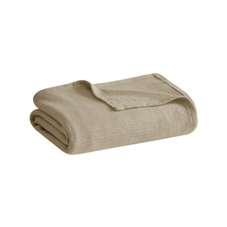 Freshspun Basketweave 100 Cotton Lightweight Cozy Blanket