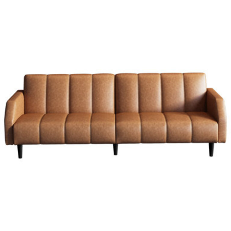 Fabry 7756 Faux Leather Convertible Sofa