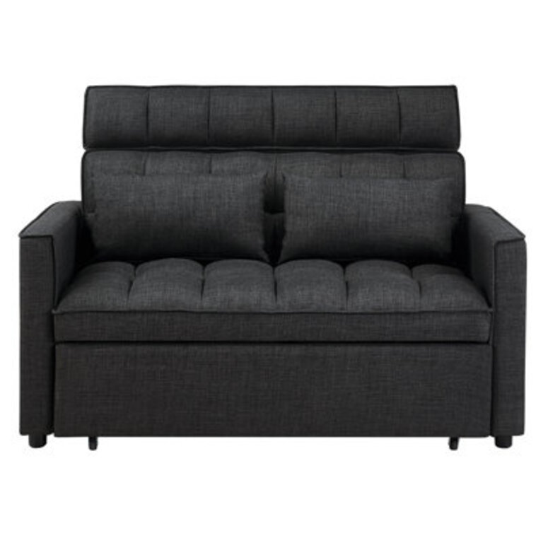 Nangle 53 Wide Modern Upholstery Reclining Sleeper Sofa With Adjustable Backrest
