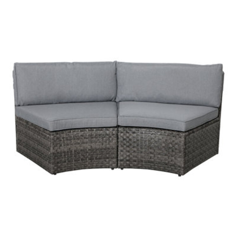 Krishelle Outdoor Patio Curved Chair With Cushions