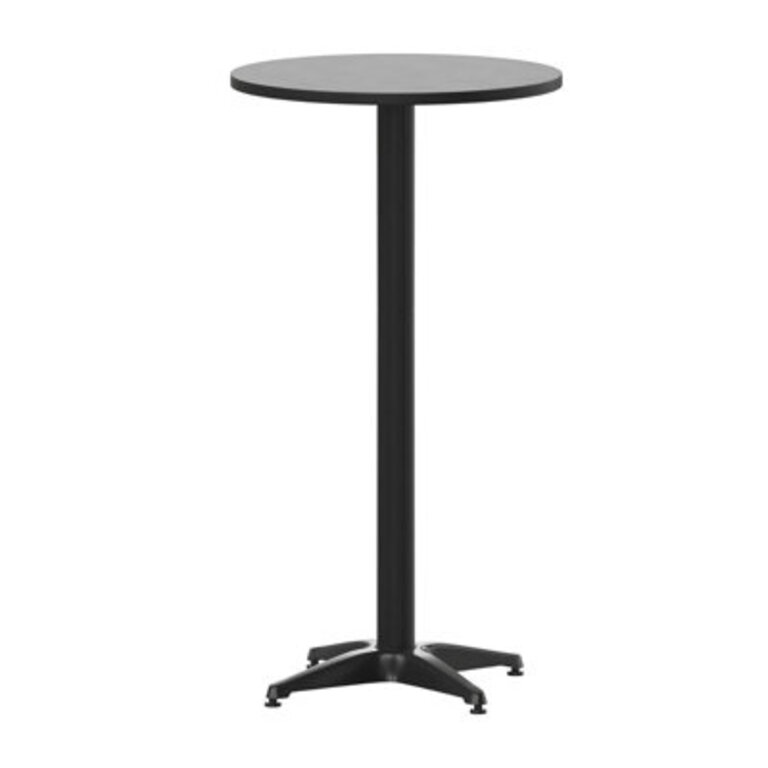 Brincken 2325 Round Aluminum IndoorOutdoor Bar Height Table with Flip-Up Top