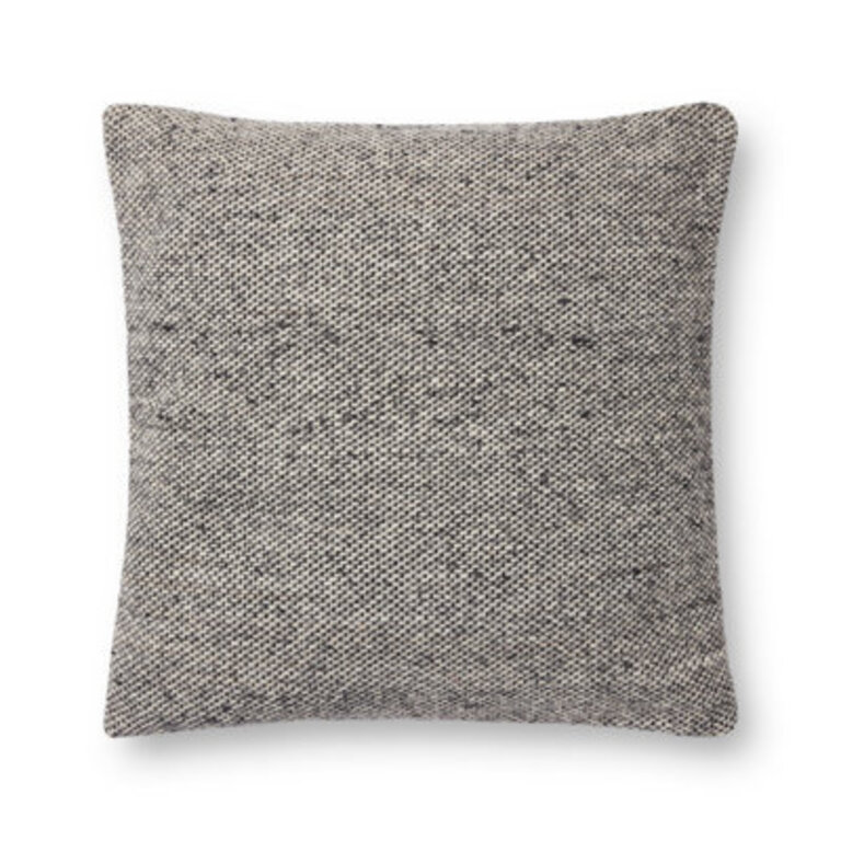Amber Lewis x Loloi Claudette Charcoal  Grey Pillow