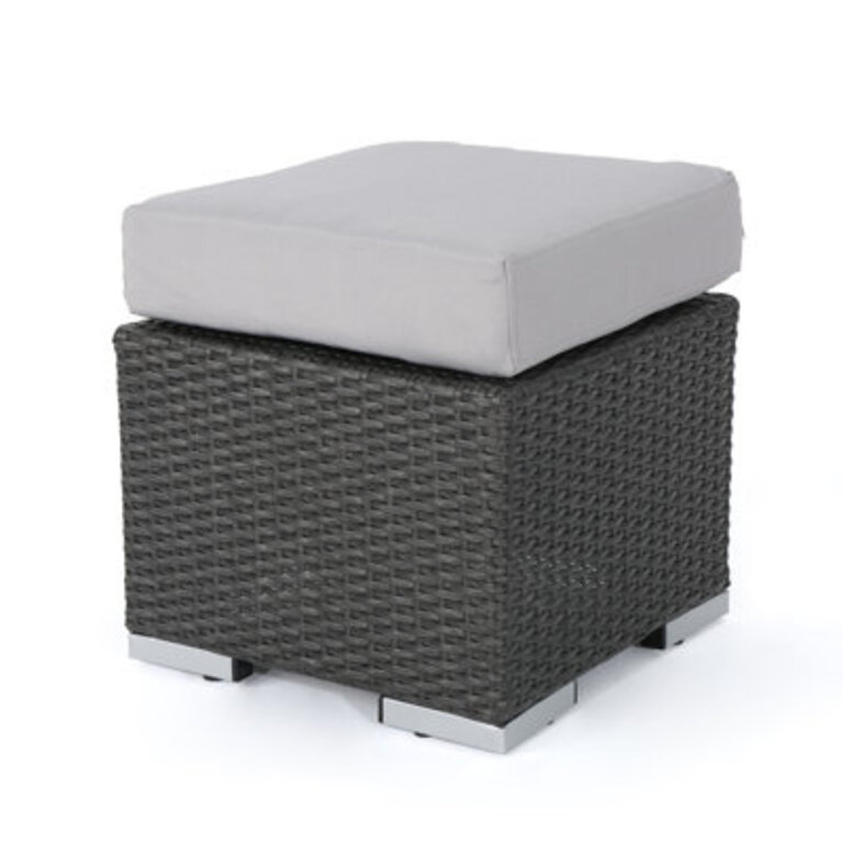 Jossif Resin All Weather WickerRattan Outdoor Ottoman