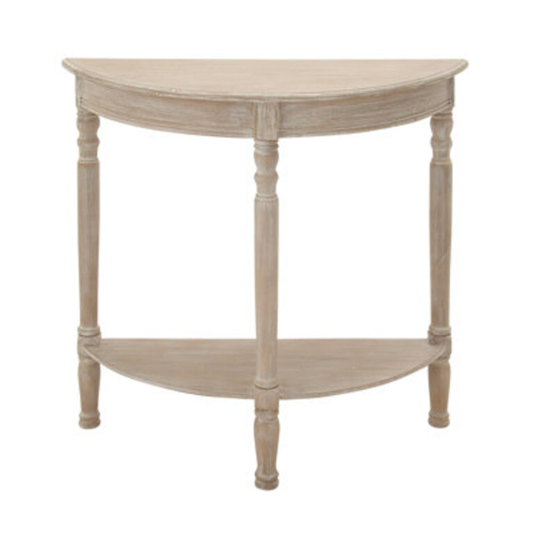 Mcbroom Wood Half Moon 1 Shelf Console Table
