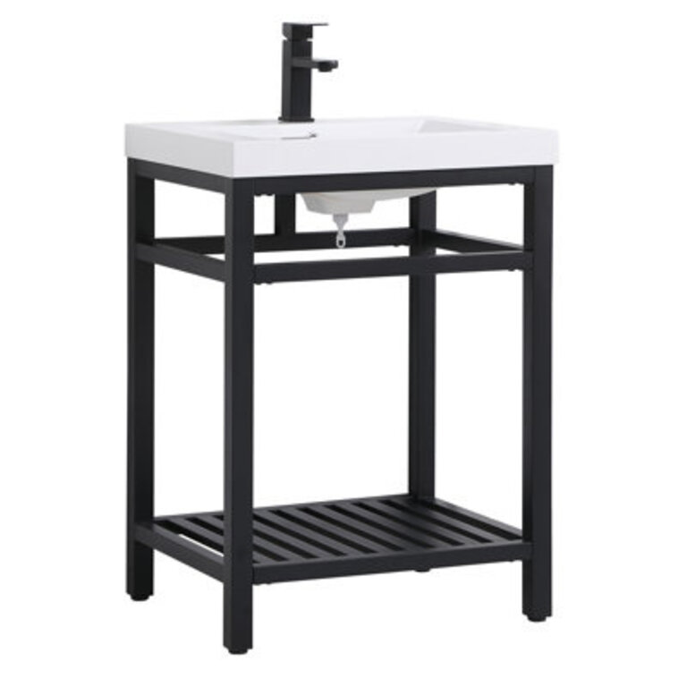 Giacomo 24 Single Bathroom Vanity with Resin Top