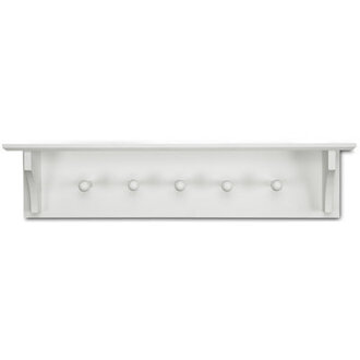 Atlanta 24 Wide 5 - Hook Wall Mounted Coat Rack with Shelf