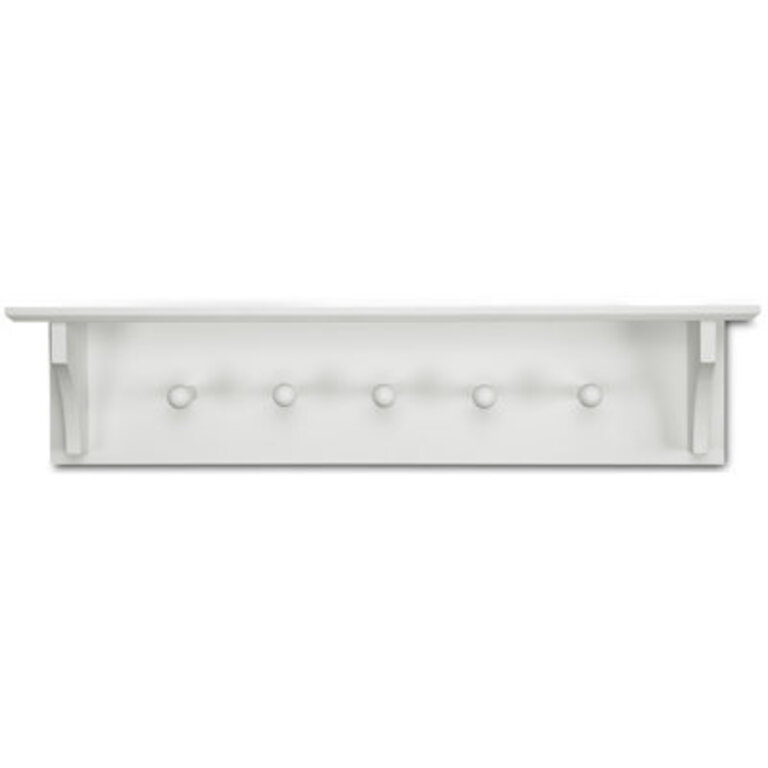 Atlanta 24 Wide 5 - Hook Wall Mounted Coat Rack with Shelf