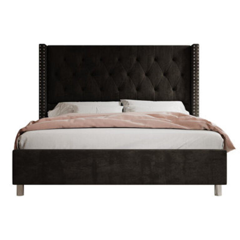 Occoquan Upholstered Wingback Bed
