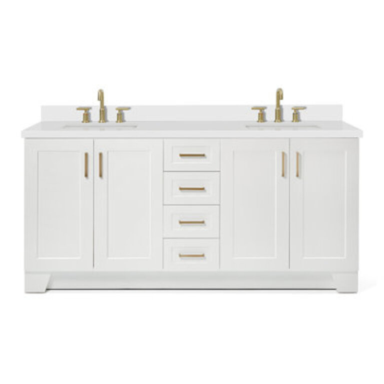 Freitas 72 Solid Wood Double Bathroom Vanity with 15 Top