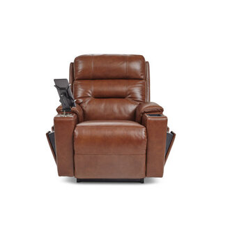 Neo Leather Match Power Rocking Recliner with Power Headrest and Lumbar