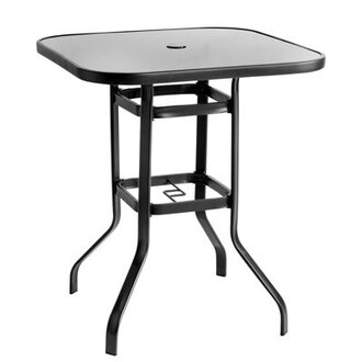 Dameion Square Metal Outdoor Bistro Table  315 in W 315 in D