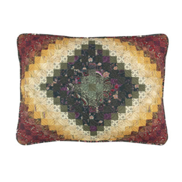 Donna Sharp Spice Postage Stamp UCC Quilted Standard Sham
