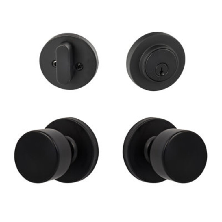Bergen Round Passage Knobset with Modern Deadbolt