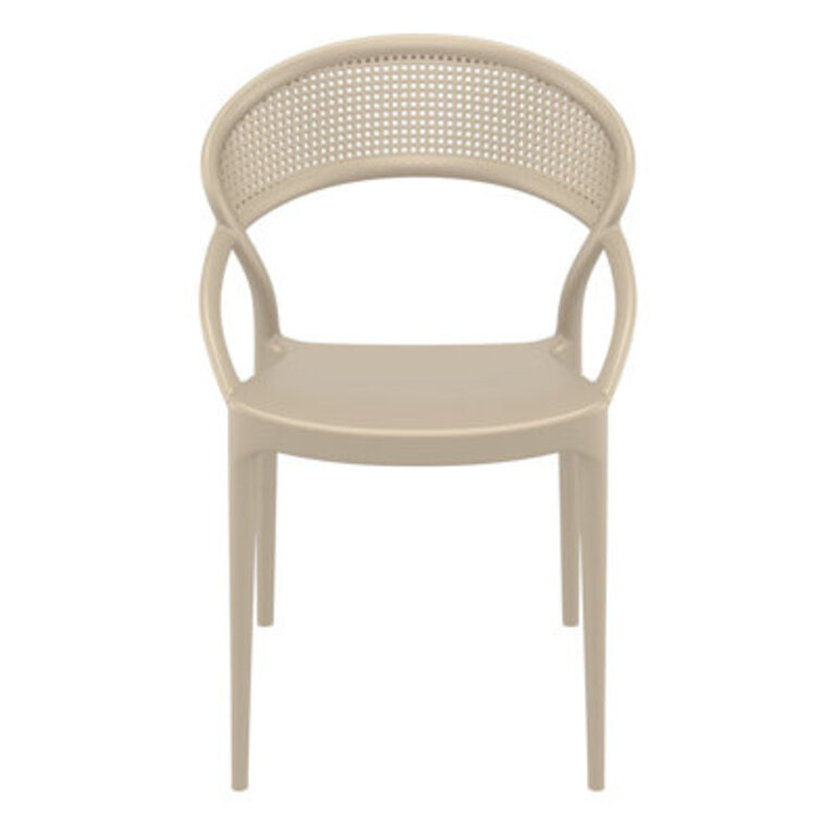 Set of 2 Farrah Stacking Patio Dining Armchairs